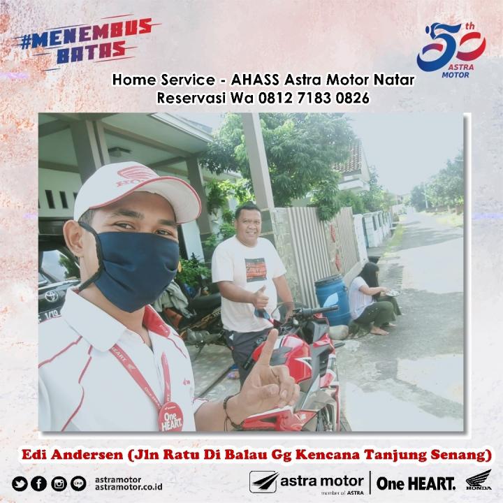 Ahass Astra Motor Natar Melalui Home Service Bertahan Dalam Kondisi PPKM